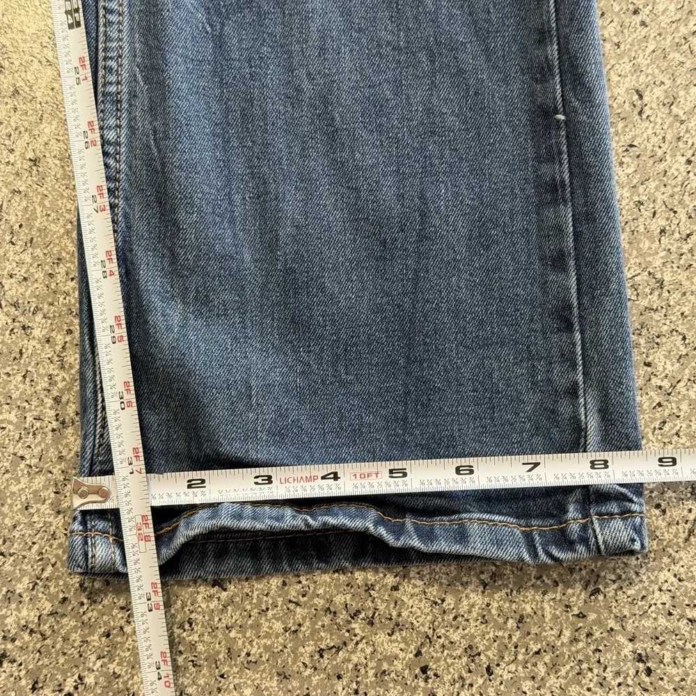 Levis 527 Jeans Mens 34x32 Slim Fit Bootcut Cotton Denim Medium Wash Whiskers